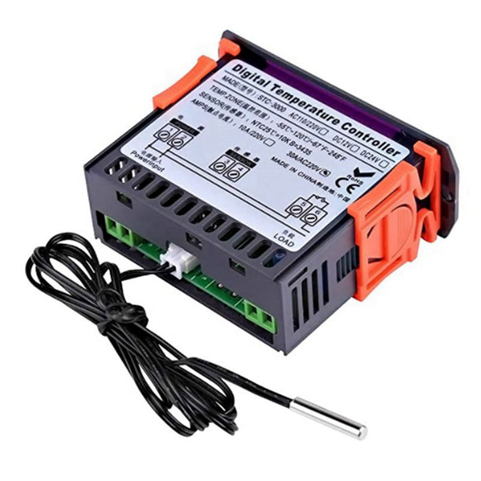 10X STC-3000 110V-220V 30A Press Digital Temperature Controller Thermostat with Sensor Controlling Tool