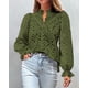 thumbnail image 3 of Blusa PRETTYGARDEN Mujer Cuello en V con Encaje y Botones Manga Larga Talla M, 3 of 6
