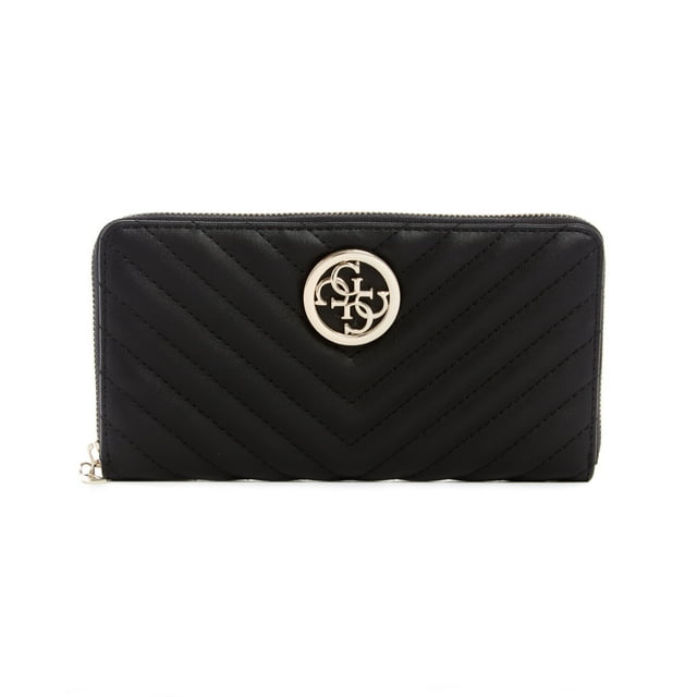 Guess Women's Blakely Cheque Organizer Wallet - Black