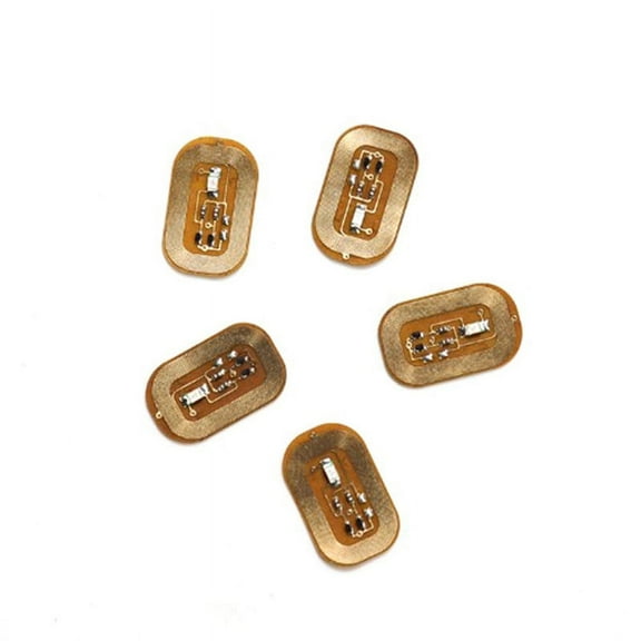 5Pcs NFC Flash Nail Sticker LED Bare Chip Intelligent Luminous Nail Lamp Nail Sticker Enhancement, Dark Blue