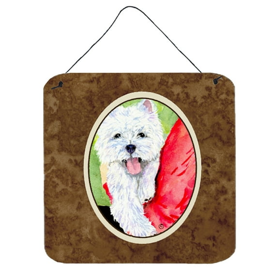 Carolines Treasures SS8784DS66 Westie Aluminum Metal Wall or Door Hanging Prints, 6 x 6", Multicolor