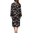 thumbnail image 2 of Yuyamidu Snowflake Long Sleeve Bathrobe for Women Colorful Light Zipper Up Housecoat Zip Front Robe Christmas Sleepwear Long Spa Robes Size L Comfy Mid-Calf Length Nightgowns, 2 of 7