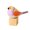 2, variant on Artistic Handcrafted Colorful Wooden Bird Sculpture Detailed Carving with Block Decorative Accent Gift Option