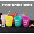 thumbnail image 4 of 1000 Count Assorted Colored Plastic Disposable Drinking Straws, Individually Wrapped Straight Party Straws - 7.75" x 0.23", 4 of 5