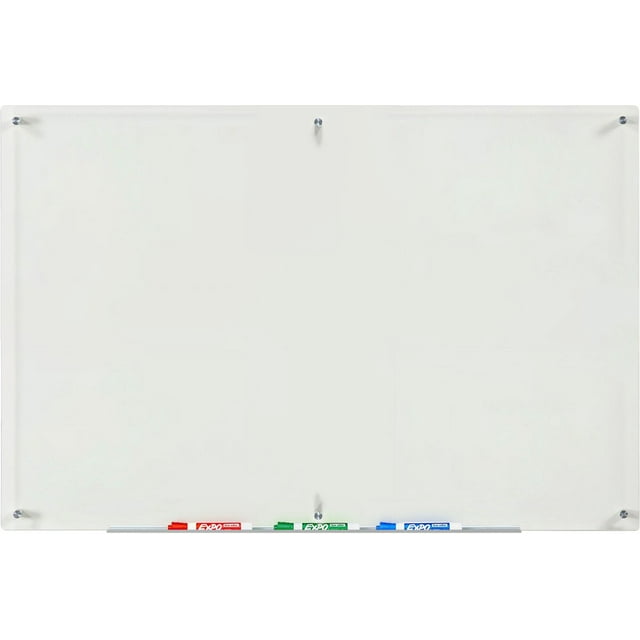 Audio-Visual Direct Clear Glass Dry-Erase Board Set - 39 1/2 x 59 Inches- (Non-Magnetic)