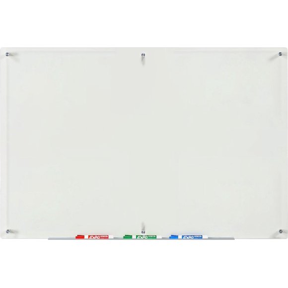 Audio-Visual Direct Clear Glass Dry-Erase Board Set - 39 1/2 x 59 Inches- (Non-Magnetic)