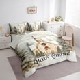 thumbnail image 3 of Manfei Merry Christmas Teens Bedding Comforter Set 7 Pieces, Vintage Western Cabin Full Bedding Set, Winter Plant Botanical Reversible Fitted Sheet Flat Sheet, Luxury Bedroom Decor, 3 of 7