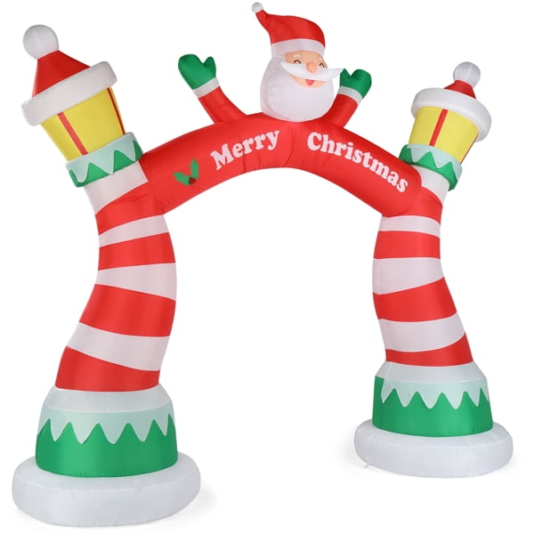 8.9FT Christmas Inflatable Archway, Built-in LED Lights, Waterproof Polyester, Indoor/Outdoor Yard/Store Holiday Decor