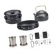 thumbnail image 5 of Kit de utensilios de cocina para acampar, olla de cocina con asa plegable y bolsa de transporte, no Negro, 5 of 8