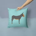thumbnail image 2 of Carolines Treasures BB8029PW1414 Catalan Donkey Blue Check Fabric Decorative Pillow, 14 x 14 in., 2 of 4