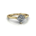 thumbnail image 1 of 1.00 Ct Princess Cut Diamond Engagement Rings for Women Solid 18K Yellow Gold, 1 of 4