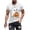 White, variant on Halloween T-shirt for Men, Military Green Printed Short Sleeve Round Neck Cotton Blend Top, Casual Daily Wear, Hand Wash Cold