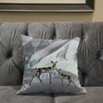 thumbnail image 5 of 16x16 Black Purple Brown Deer Blown Seam Broadcloth Animal Print Throw Pillow, 5 of 5