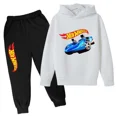 thumbnail image 3 of Conjuntos de ropa deportiva para niños de Hot Wheels, primavera y otoño, de 3 a 12 años, 2 piezas, sudadera con capucha y pantalones, 3 of 5