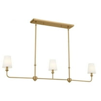 52519BNB Kichler Lighting Pallas - 3 Light Chandelier In Traditional Style-13.5 Inches Tall and 4.5 Inches Wide-Brushed Natural Brass Finish