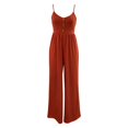 thumbnail image 3 of Women's Jumpsuit Casual Wide Leg Sleeveless Flare Pantsuit Summer Fall Outfit Comfortable Stylish Romper For Daily Wear Formal Pant Suits for Women Evening Wear Womens Jumpsuits And Rompers Elegant, 3 of 4