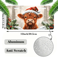 thumbnail image 2 of 1 Pcs 2D Flat License Plate Covers & Frames, Christmas Cow For Decorative Front, Waterproof For Decoration Aluminum License Plate Covers & Frames Cover For Men Women, 12" X 6", 2 of 7