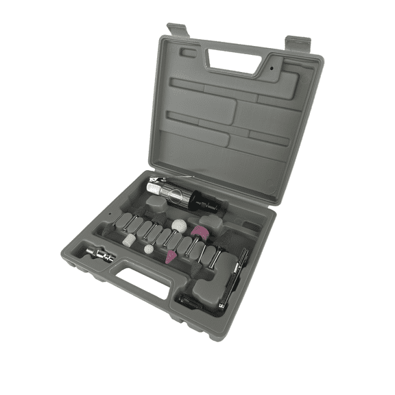 15 PC AIR DIE GRINDER KIT 1/4" 1/8" Rotary Air Compressor Tool Kit Set