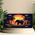 thumbnail image 6 of 1 Pcs 2D Flat License Plate Covers & Frames, Silhouette of Elephant For Decorative Front, Waterproof For Decoration Aluminum License Plate Covers & Frames Cover For Men Women, 12" X 6", 6 of 7