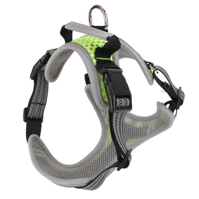 Arnés para perros, transpirable, suave, reflectante, ajustable, chaleco para perros con asa, anillo de correa para caminar y correr S