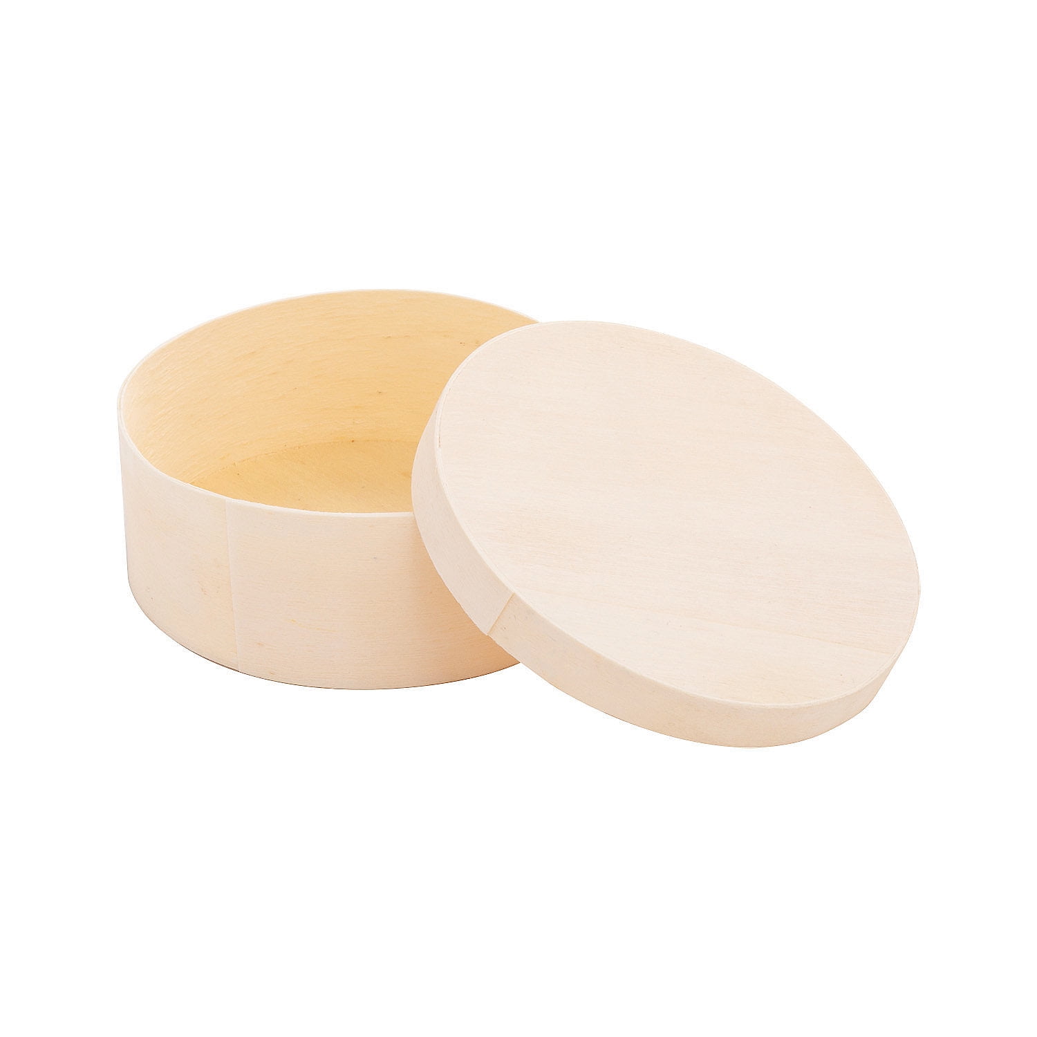 DIY Unfinished Wood Round Boxes, Craft Kits, Party Supplies, 12 Pieces