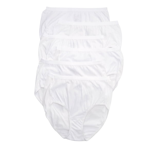 Hanes Ultimate Women's Brief 6-Pack Breathable Underwear High Rise Waist Cool Comfort Tagless