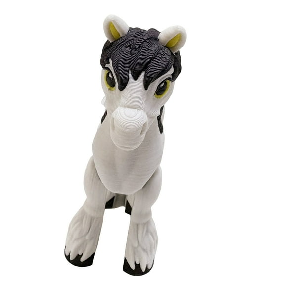 Articulated Little Horse Figurine Toy Home Decors Craft With Movable Limb and Tail For Children And Collectors Gift