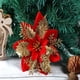 thumbnail image 3 of Decoraciones de flores con purpurina, cabezas de flores en polvo con purpurina de 14cm para decoración de árbol de Navidad, 3 of 8