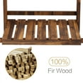 thumbnail image 5 of Renwick 41" x 25" 4" 3-Tier Brown Wood and Metal Striped Plant Stand, 5 of 14