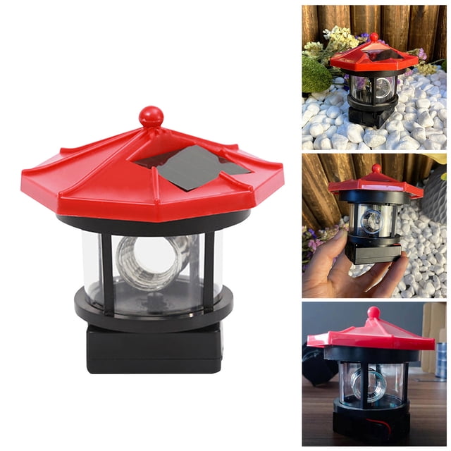 Solar LED Light Tower Outdoor Post Light Outdoor Garden Light Large Light Tower for Garden Light Red