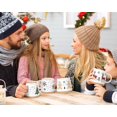 thumbnail image 5 of Gingprous Christmas Coffee Mugs Set of 4, Holiday Mugs with Festive Christmas Themed Design, 14 Oz Hot Cocoa Mugs, Family Gifts for Christmas, 5 of 7