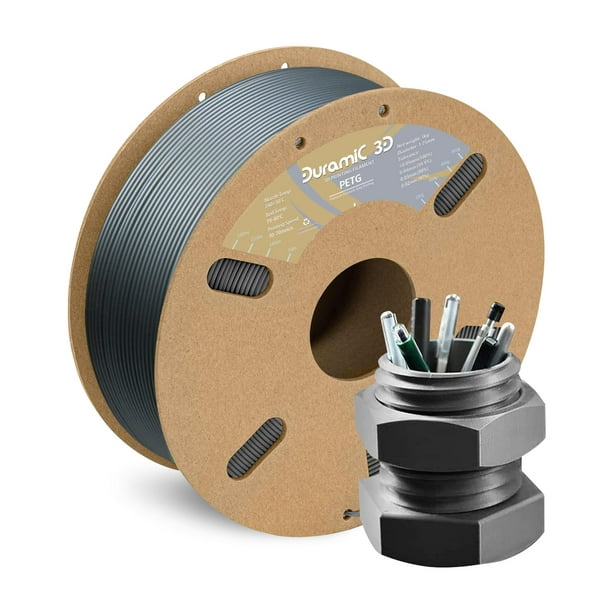Filamento de impresión 3D DURAMIC 3D PETG 1,75 mm plateado 1 kg