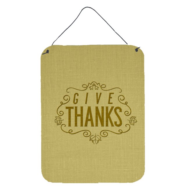 "Treasures Give Thanks Metal Print, 16 H x 12 W, multicolor" Caroline's Treasures BB5469DS1216