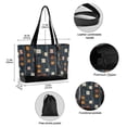 thumbnail image 2 of FORMRS Canvas Laptop Tote Bag for Women with 15.6" Computer Compartments Shoulder Handbag, Orange Checkered Pattern, 2 of 7