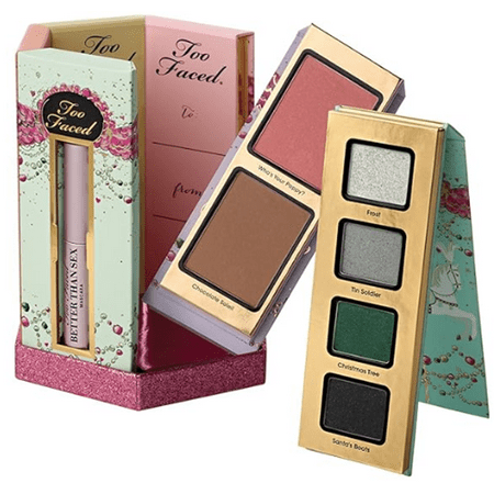 Too Faced Holiday / Christmas La Belle Carousel Eyeshadow and Cheek Special Edition Collection, Better Than Sex Mascara, Melted Metal Metallic Lipstick