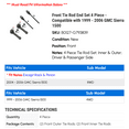 thumbnail image 2 of Front Tie Rod End Set 4 Piece - Compatible with 1999 - 2006 GMC Sierra 1500 2000 2001 2002 2003 2004 2005, 2 of 2