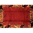 thumbnail image 1 of Ahgly Company Indoor Rectangle Abstract Orange Modern Area Rugs, 2' x 4', 1 of 4