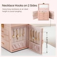 thumbnail image 6 of Casegrace 4-Tier Huge Jewelry Organizer with Small Jewelry Case, Built-in Large Mirror Case, 2 Side-door Necklace Display Holder, 3 Drawers Storage Jewelry Box for Earrings, Rings, Bracelets, Watches, 6 of 9
