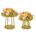 thumbnail image 6 of Dwellnix Set of 10&nbsp; Wedding Flower Stands, Gold Finish, Round Base Design, Sturdy Steel Construction, Ideal for Weddings and Home Decor, 6 of 6