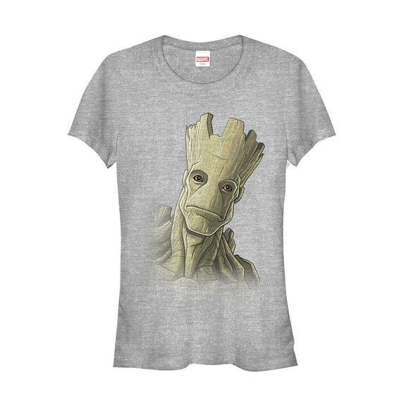 Junior's Marvel Guardians of the Galaxy Classic Groot  Graphic Tee Athletic Heather 2X Large