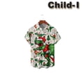 thumbnail image 4 of Funny Kids and Mens Christmas Casual Short Sleeve Shirt Hawaiian Shirt with Chest Pocket Multiple Color, 4 of 6