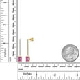 thumbnail image 6 of Gem Stone King 14K Yellow Gold Pink Moissanite and Lab Grown Diamond Dangle Earrings for Women | 2.36 Cttw | Gemstone Birthstone | Octagon 7X5MM, 6 of 6