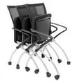 thumbnail image 6 of 66" x 24" Kobe Mobile Training Table- Mahogany & 2 Apprentice Chairs- Black, 6 of 6
