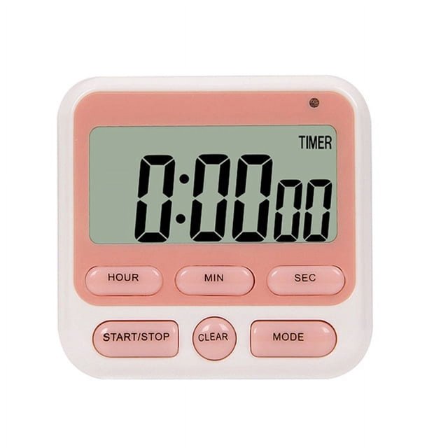 Janrevotw - Reloj despertador con temporizador y alarma digital grande, soporte magnético con interruptor de encendido y apagado para cocina, juegos, ejercicios y oficina
