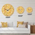 thumbnail image 4 of Designart 'Yellow Minimal Geometrical Shapes' Mid-Century Modern Wood Wall Clock, 4 of 5