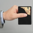 thumbnail image 4 of Raindrops Lightweight Black PU Passport Protector Wallet with Wear Resistant Durable Material, 4 of 6