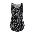 thumbnail image 3 of NAMTYQX Summer Tops for Women 2025 Button V Neck Casual Fashion Plus Size Patterned Sleeveless Cute Summer Tops for Women Black Size XL, 3 of 5