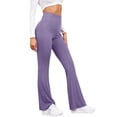 thumbnail image 5 of Hanerdun Women High Waisted Yoga Pants Female Bell Workout Bottoms Purple S, 5 of 5
