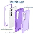 thumbnail image 3 of Allytech Rugged Hybrid Case for Samsung Galaxy S23 FE, Heavy Duty [Support Wireless Charging] [Soft TPU + Hard PC] Anti-Scratch Non-Slip Shockproof Protective Case for Samsung Galaxy S23 FE, Purple, 3 of 8