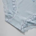thumbnail image 5 of MOJOGO Soft Underwear for Women Ribbed Lace Trim Hipster Briefs with Bow Moisture-Wicking Panties for Everyday Comfort Light Blue L, 5 of 6